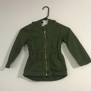 Olive colored spring coat